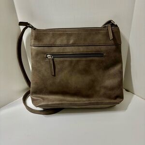 Denver Hayes Brown/Grey Messenger Crossbody Bag